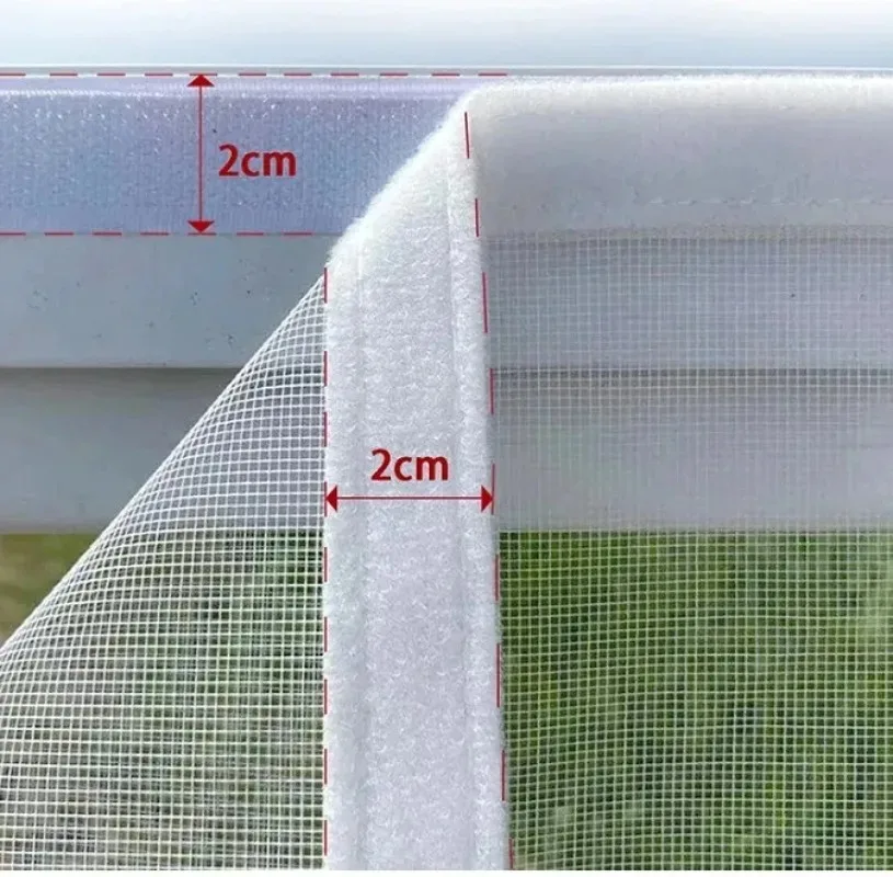 White Full Mesh Arched Custom Curved Mosquito Proof Nano PP Mesh Insect Proof Professional Version Window Screen
