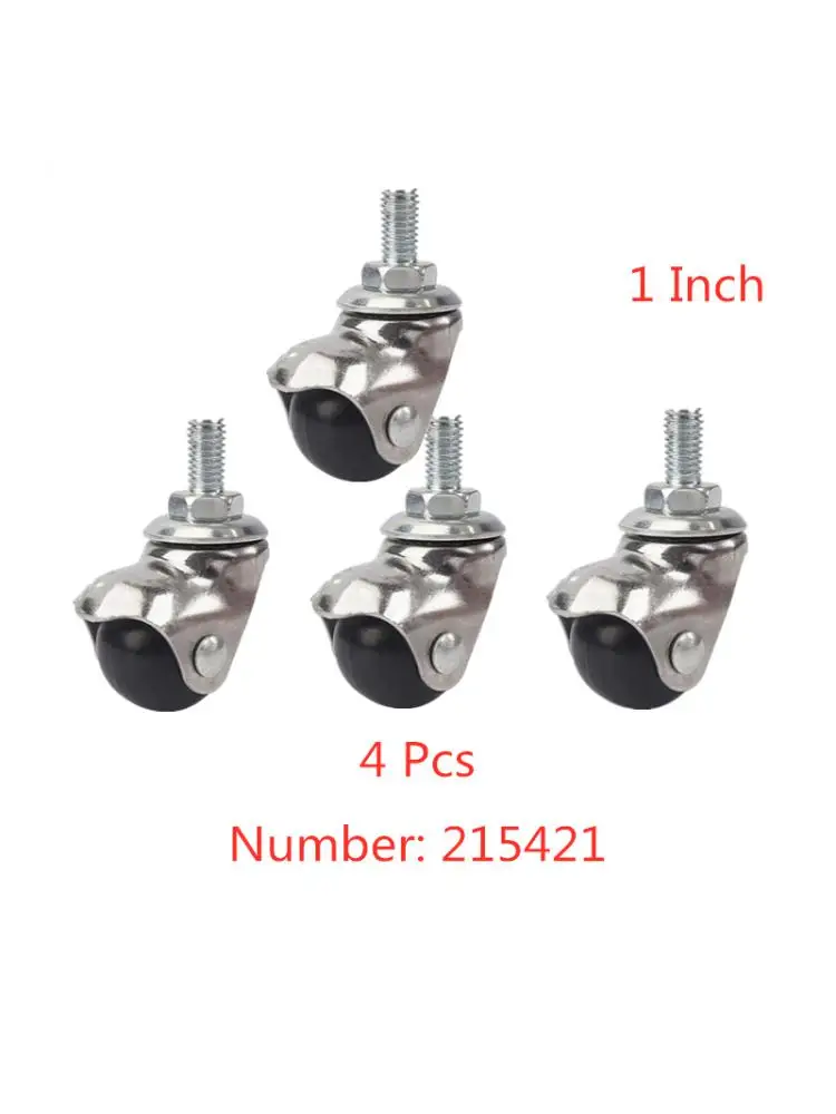 

(4 Packs) 1 Inch Universal Wheel Screw Rod Pulley Sofa Table And Chair Furniture Ball Wholesale Caster