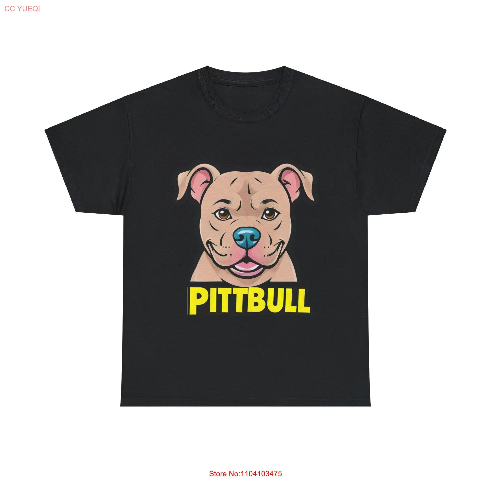 Pittbull with a Smile T Shirt long or short sleeves