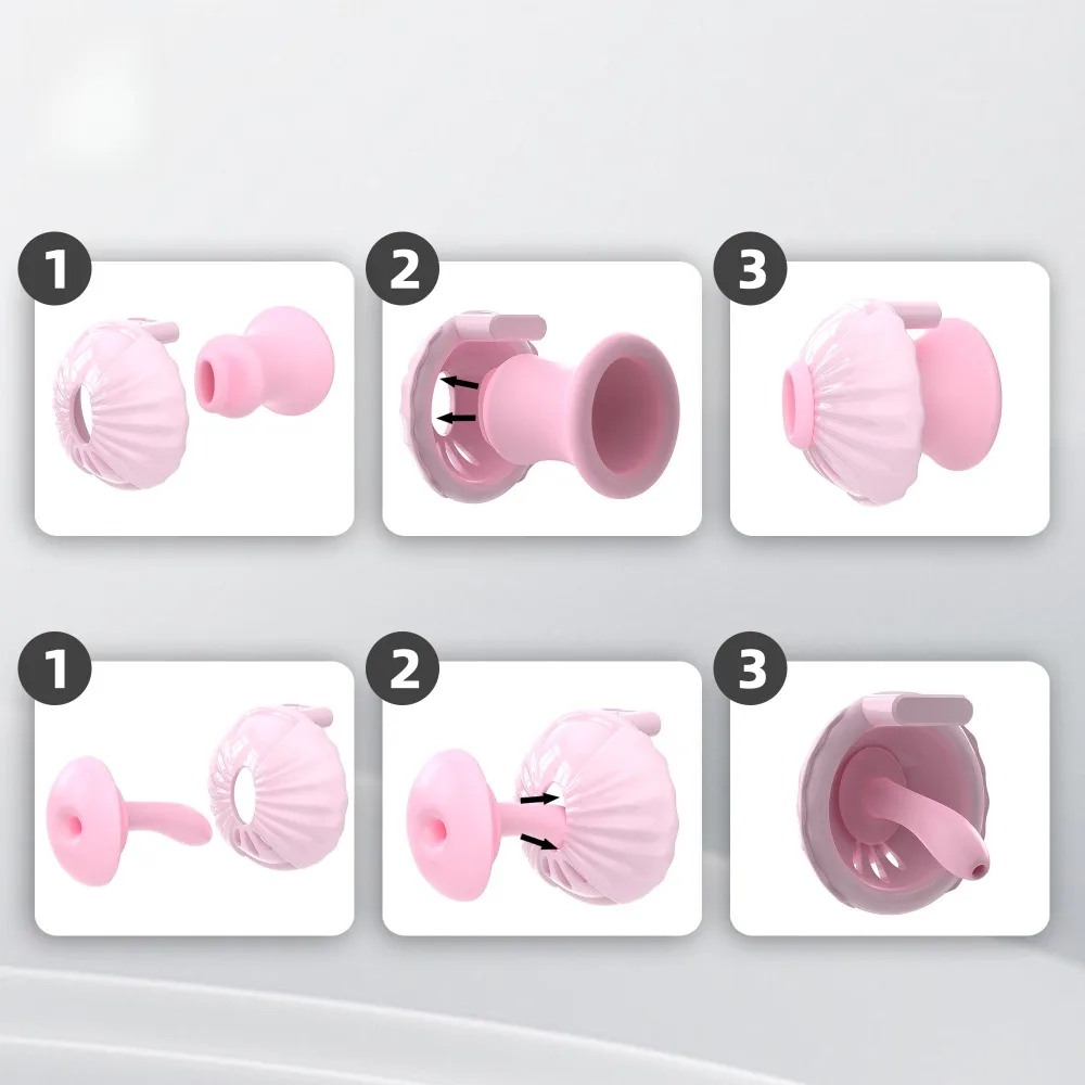 قفص العفة الصغيرة مع 6 حلقات القضيب ABS قفص القضيب سيسي الإحليل العفة قفل مع القسطرة BDSM ألعاب الجنس الكبار للرجال #5