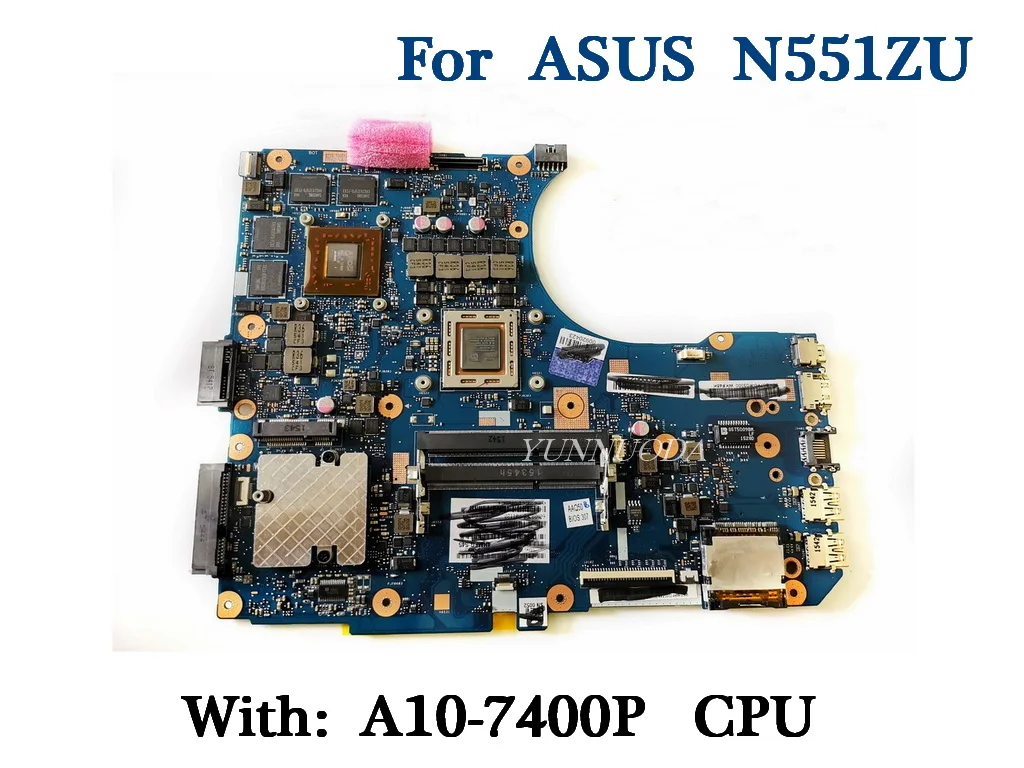 N551ZU  For ASUS N551ZU N551Z Laptop Motherboard  with A10-7400P CPU AMD GPU USB Audio IO Woofer board 100% tested