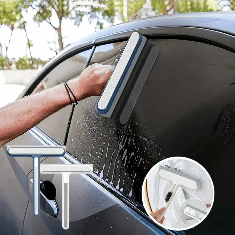 NEW 1pc Car Windshield Cleaning Squeegee Silicone Water Wiper Plate Glass Cleaner Scraper For Car Windshield Window Bathroom