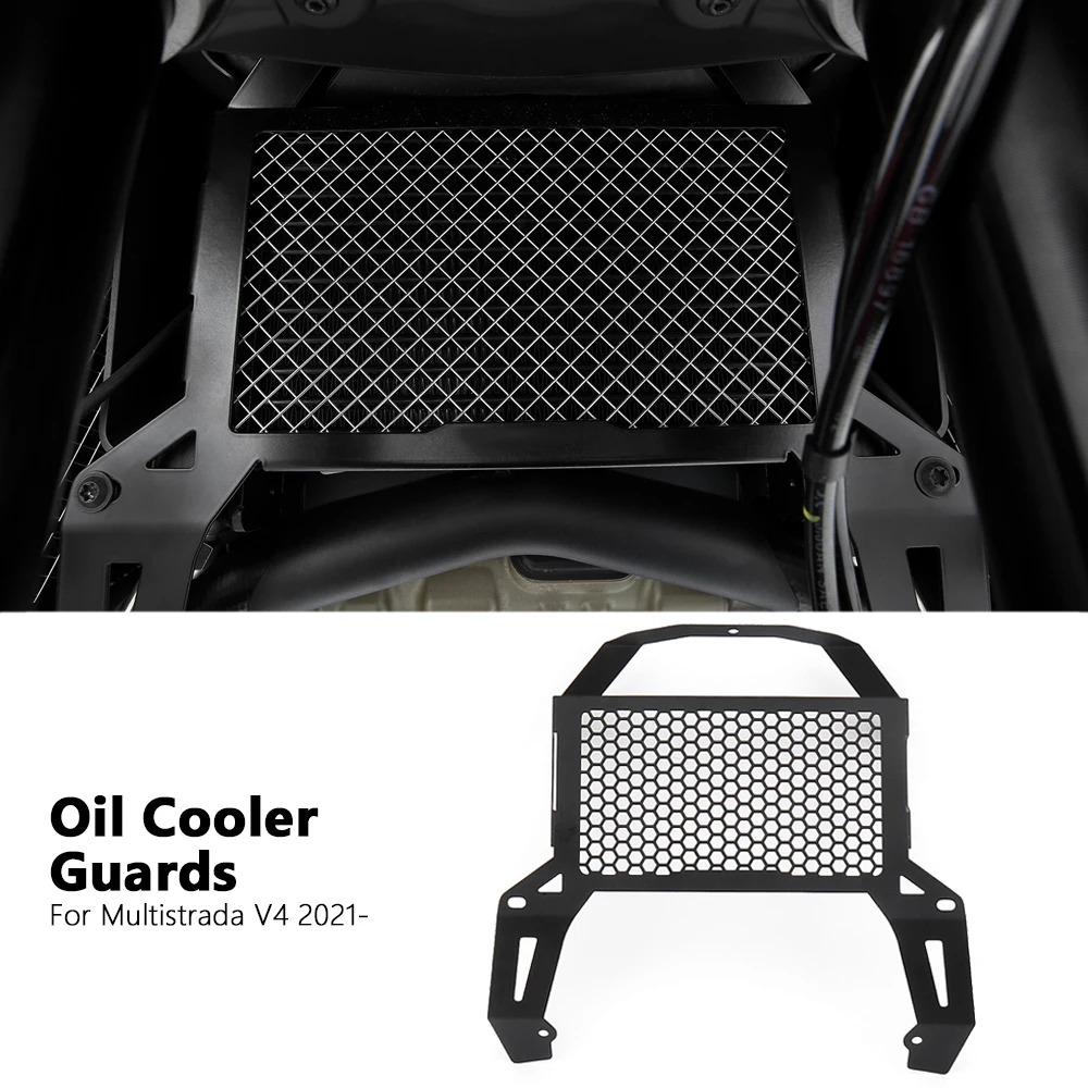 

Motorcycle Accessories Black Radiator Grill Cover Protector Oil Cooler Guard For Ducati Multistrada V4 MULTISTRADA V4 2021 2022