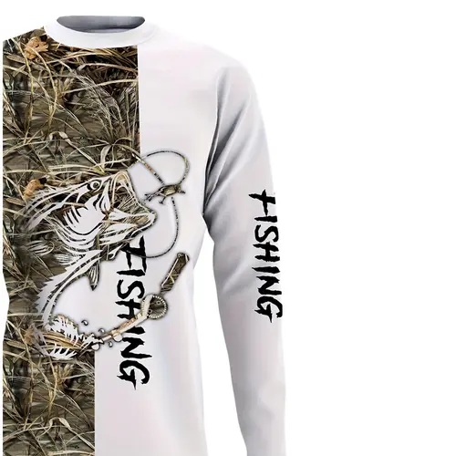 Fishing Shirts Men's T-Shirts Long Sleeve Mens Clothes Autumn Streetwear Crew Neck Pullovers Mens T Shirt Casual Men Clothing - Image 6