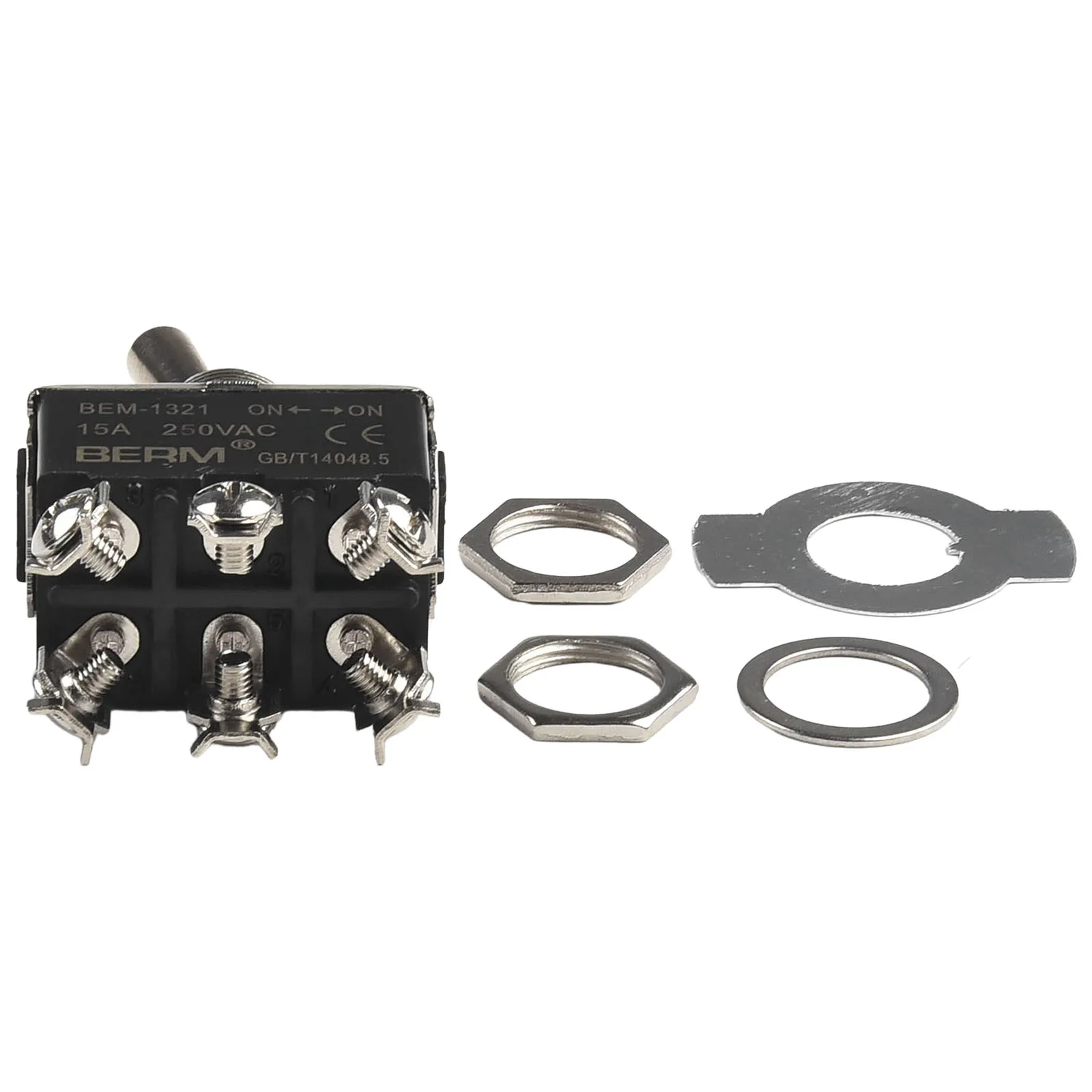 Metal for toggle Switch 20A Double Pole On//On Center for Cars with Screw Terminal and Materials Metal Metal for