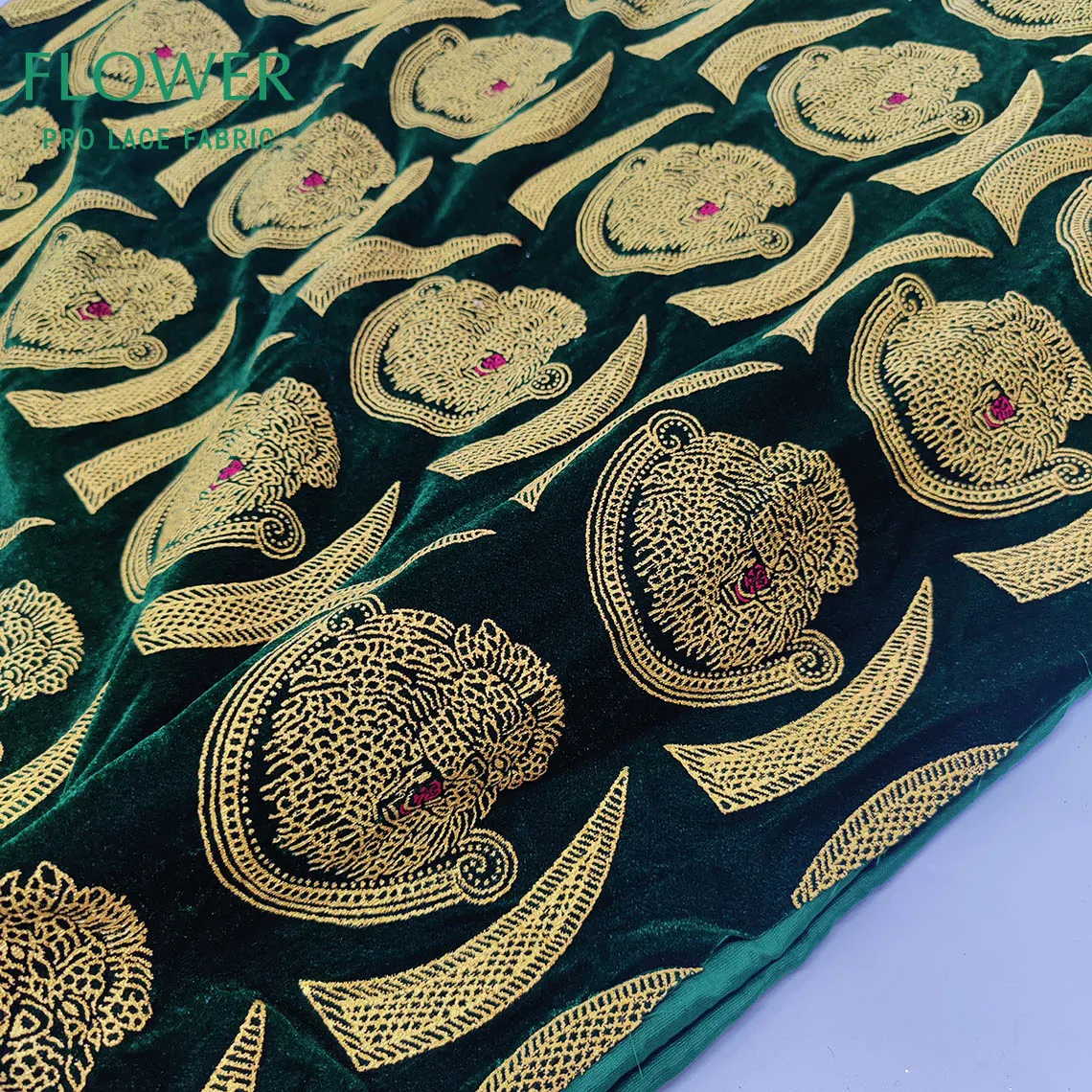Royal Blue African Ankara Traditional Wedding Dress Velvet Lace Material Ankara High Quality Nigeria George Isiagu Fabrics view 6