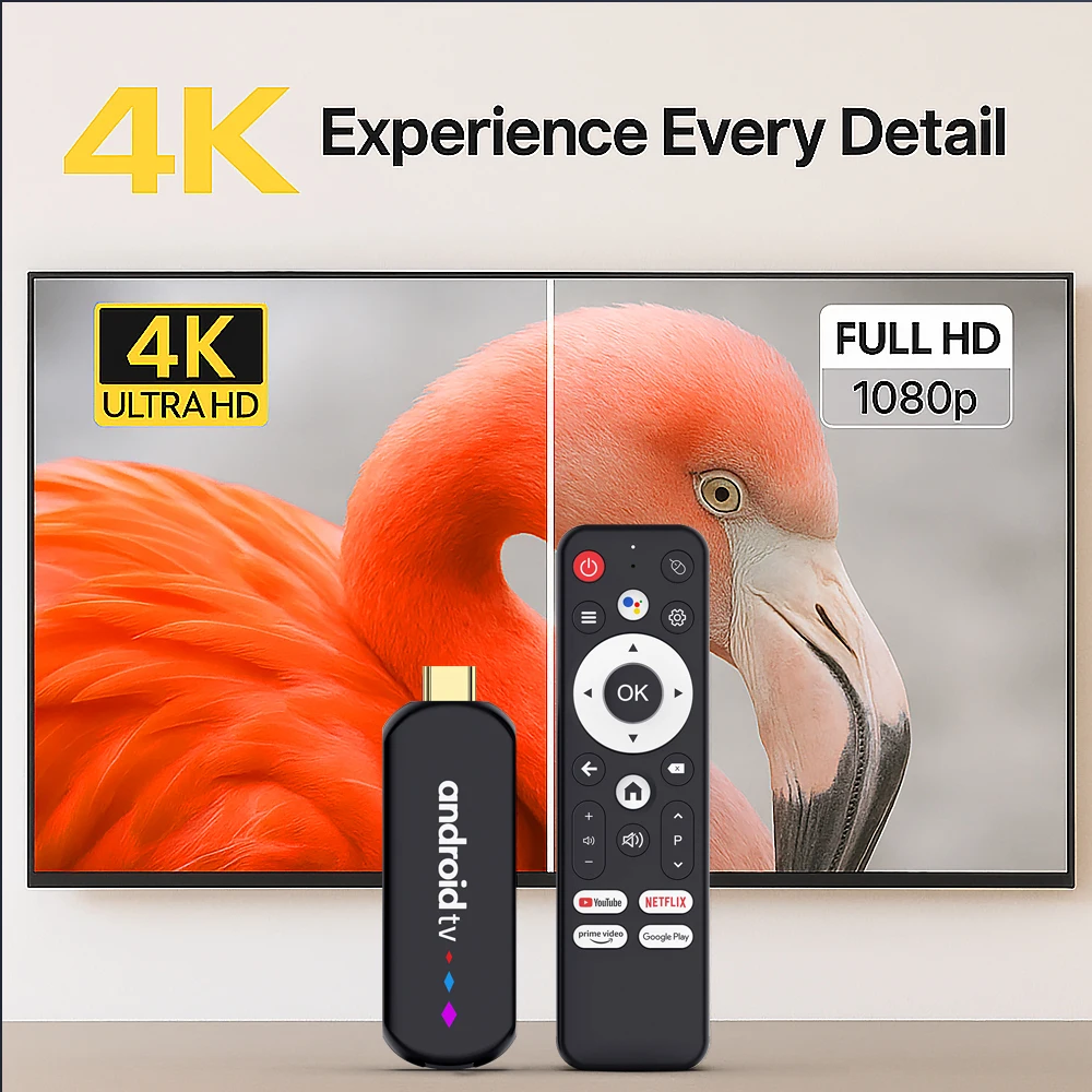 H96 MAX Amlogic S905L3 TV Stick Android 14 TV Box 4K HDR Streaming