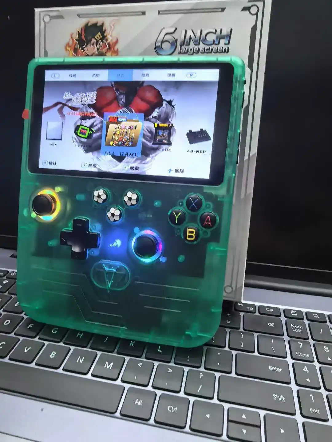 

R60 Retro Game Console Linux System Handheld Video 6Inch IPS Screen Portable Pocket Video Player 128GB 22000 Games