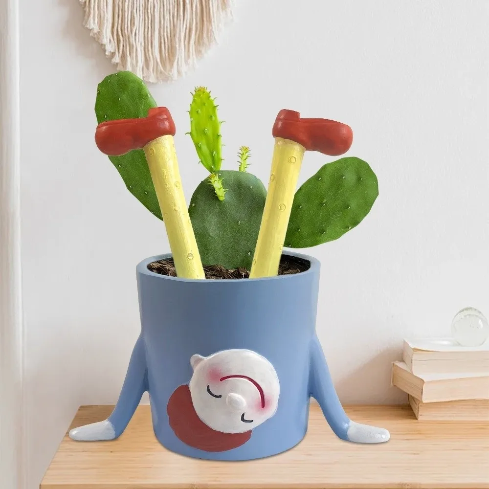 

Funny Cartoon Inverted Flower Pot Resin Decorative Upside Down Potted Plant Girl Shape Succulent Plant Container Indoor Outdoor