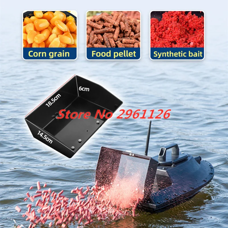 600M 2.5KG Three Gear Adjustable High Speed Nesting Vessel Fishing Bait Boat With Solenoid Valve Large Hopper 18000MAH Nest Boat