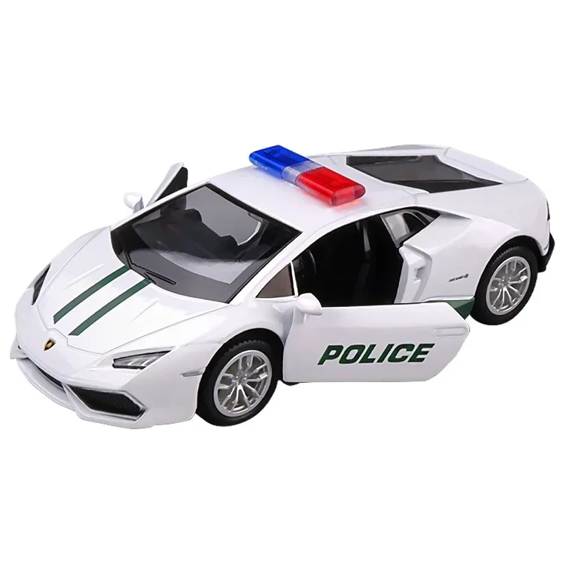 1: 36 Coupe Police Car Simulation Alloy Children's Birthday Toy Decoration Diecast Alloy Car Model Collectible
