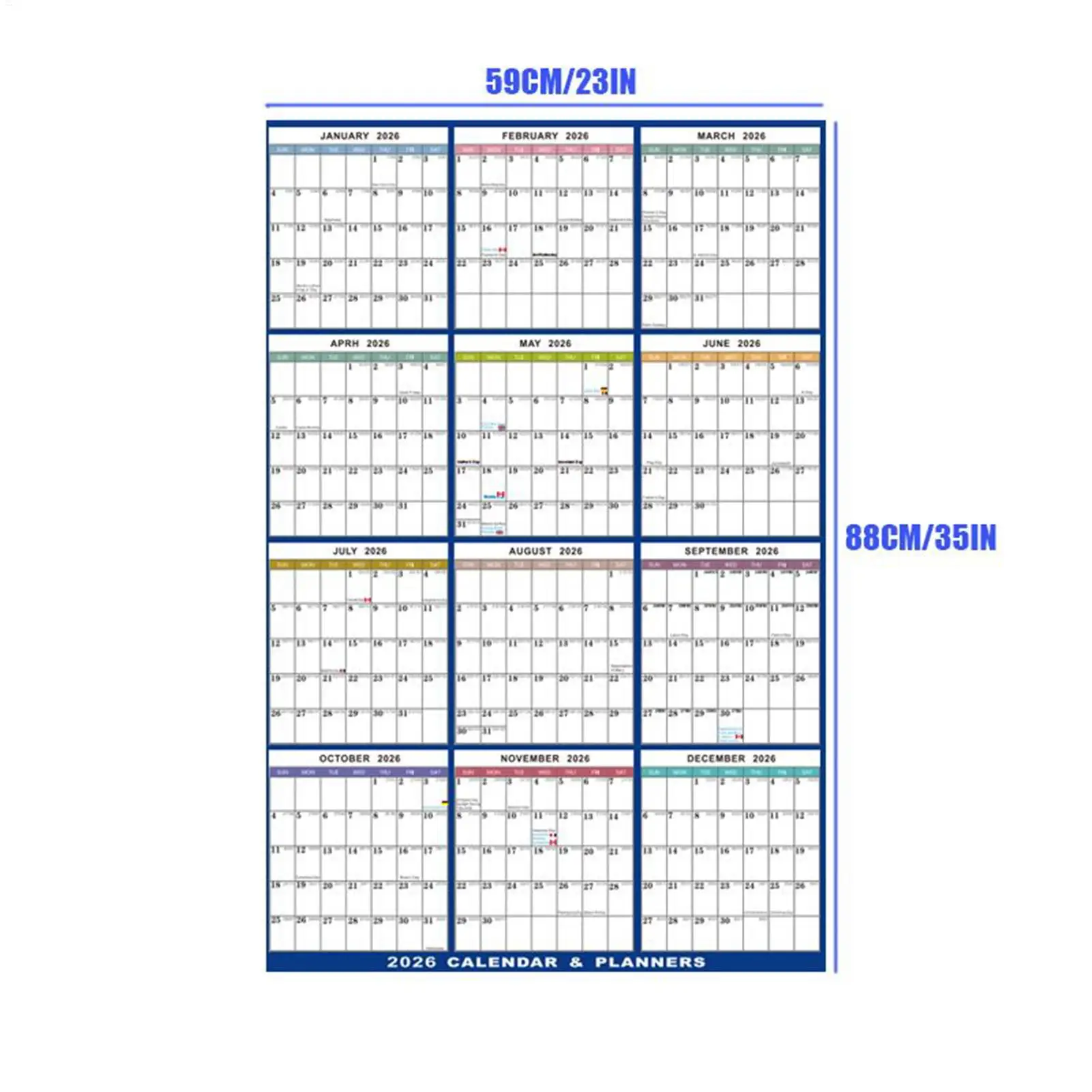 2026 Large Erasable Wall Calendar 6