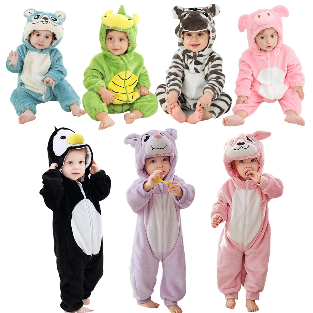 

Одежда для новорожденных от 0 до 2 лет, цельный комбинезон с капюшоном, фланелевые боди, костюм на Хэллоуин, одежда для сна, комбинезоны для детей