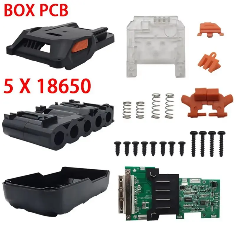 PHILE-5 Core 18650 Li- Battery Plastic Case Box For AEG RIDGID 18V R840083 CS0921 R84008 L1830R Charging PCB Protection Board