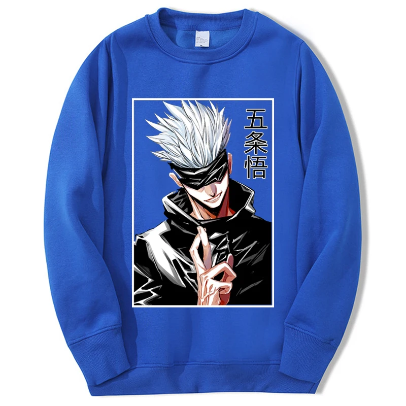 Jujutsu Kaisen Hoodies Hot Anime Sweatshirts Print Gojo Satoru Graphic Sportswear Man Top Harajuku Fashion Casual Tracksuit