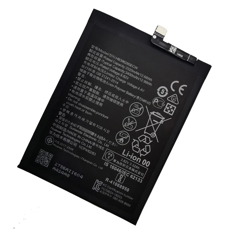 3400mAh HB396285ECW Phone Battery For Huawei P20 Honor 10 Honor 10 Lite P Smart 2019 / Honor 10i 20i Batteries
