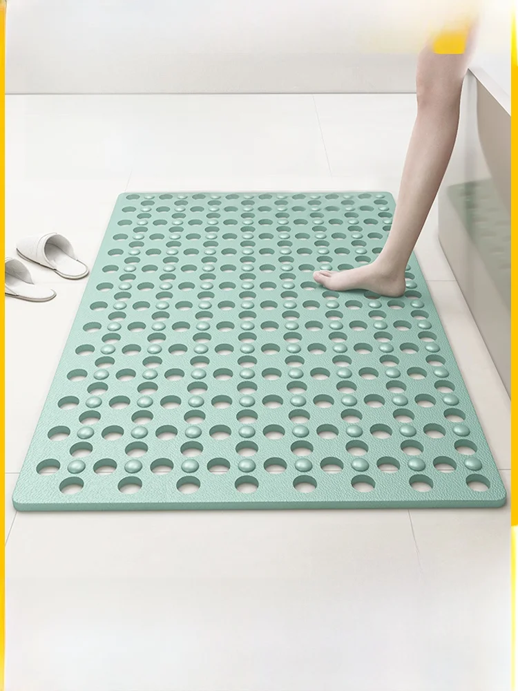 

Противоскользящий коврик для ванной комнаты с большими отверстиями, 2025, для дома, душевой, предотвращающий падения, на присосках, простой, из ПВХ