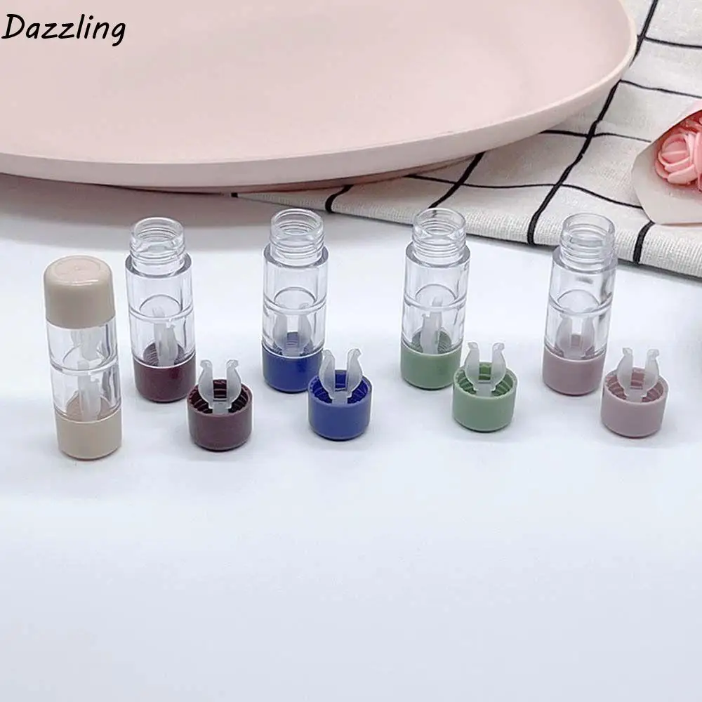 

Travel Cute Portable Transparent Mini Candy Color Lenses Box Storage Eye Care Contact Lens Case Contact Lens Container
