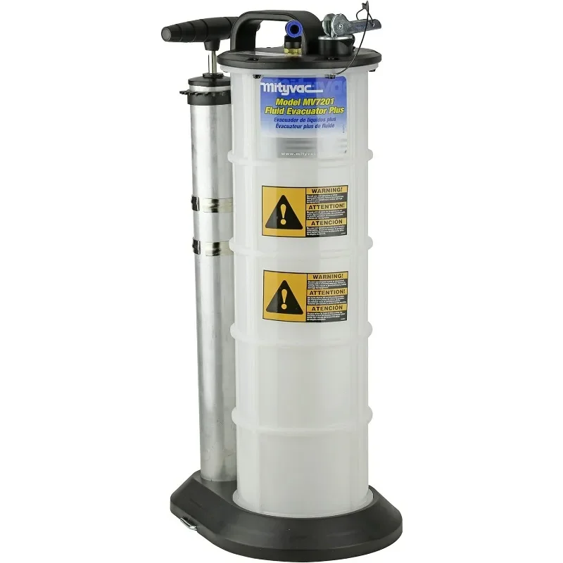 NEW.7201 2.3 Gallon Fluid Evacuator Extractor and Dispensing Pump, Push Button, Manual Operation, Chemical-Resistant Polyethylen