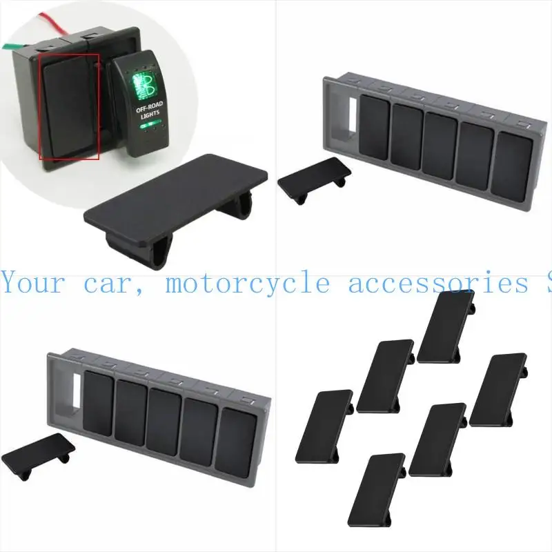 

31BC 6Pcs Car Boat Rocker Switches Panel Blank ARB Plate Rocker Switches Blanking Cover