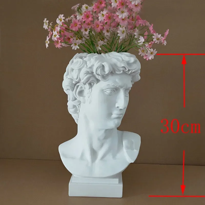 Nordic Style Creative Portrait Vase Human Head Decorative Ornaments Resin Venus Vase Home Decoration Accessories No Flowers