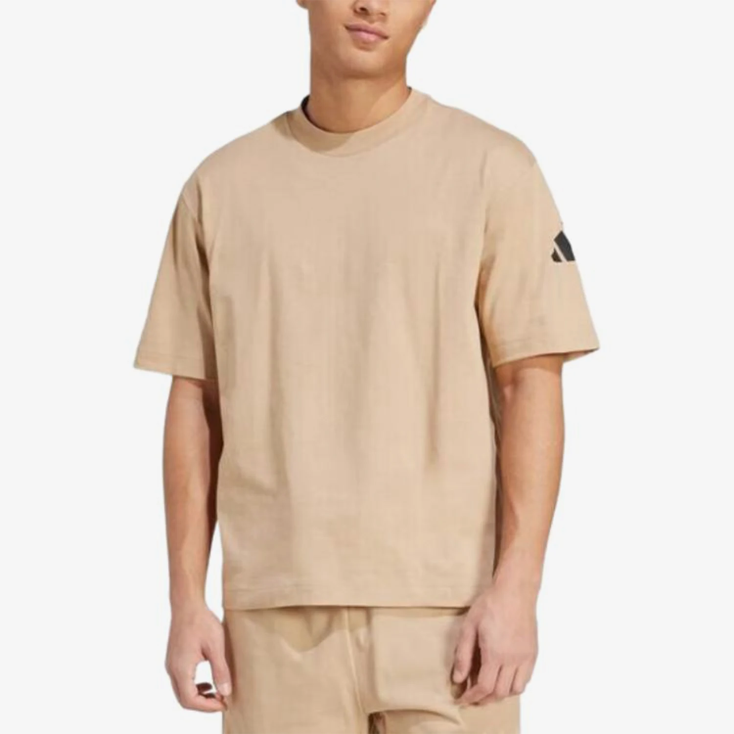 Camiseta deportiva informal de manga corta para hombre Adidas original S nueva color caqui y negro JX5666