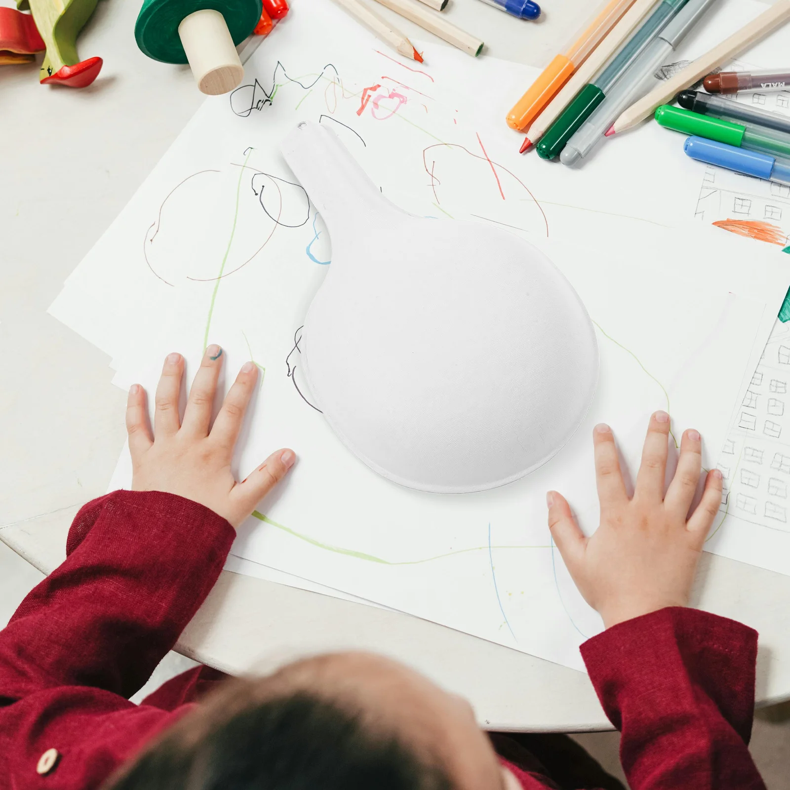 

10 Pcs Pulp Mask Kids Drawing Supplies DIY Accessory Automatic Children Crafts Paper Spoon Accessories