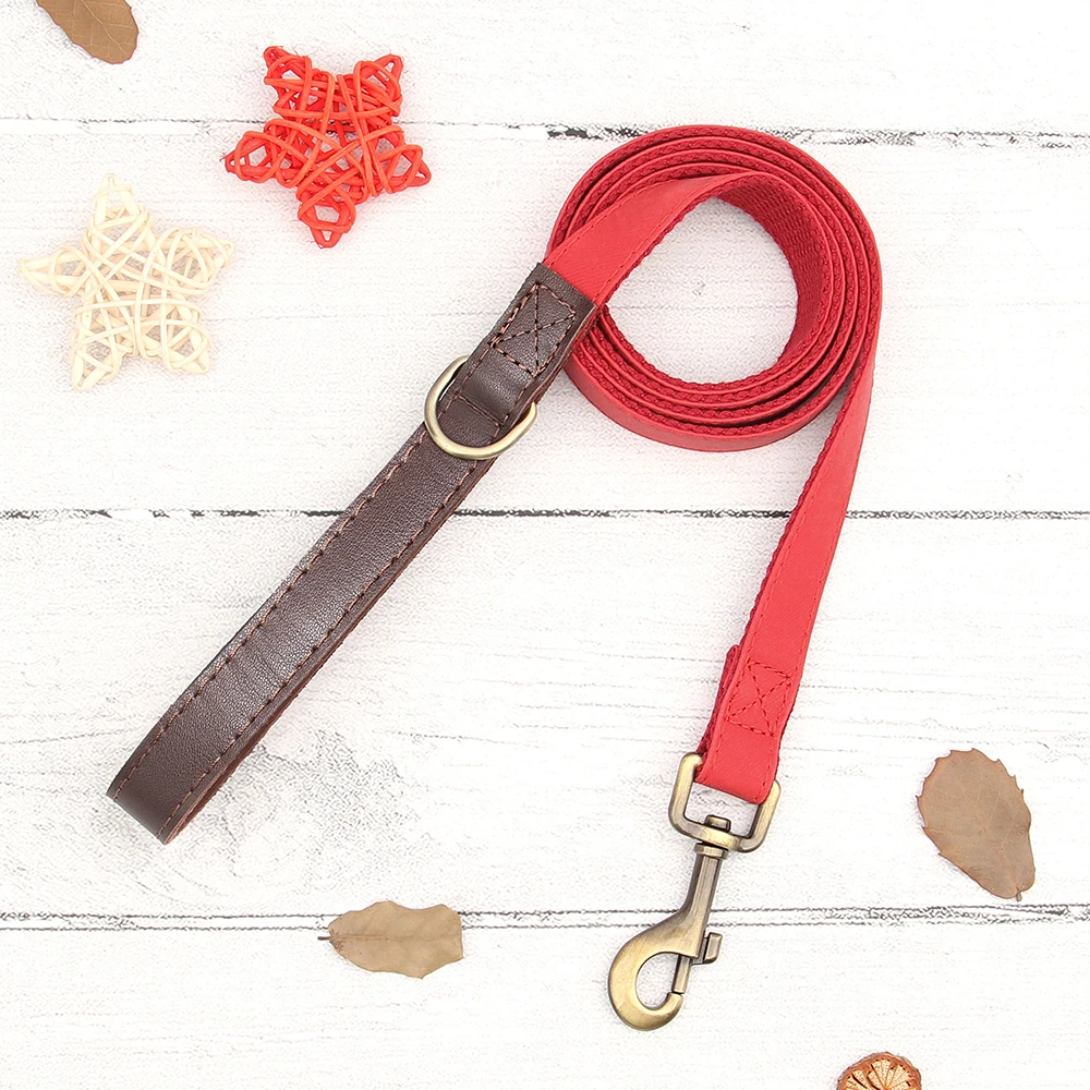 Personalisiertes Hundehalsband mit Leine aus PU-Leder, inklusive Laufleine, kostenlose individuelle Haustier-ID-Halskette für kleine und große Hunde, Mops – Detail 28