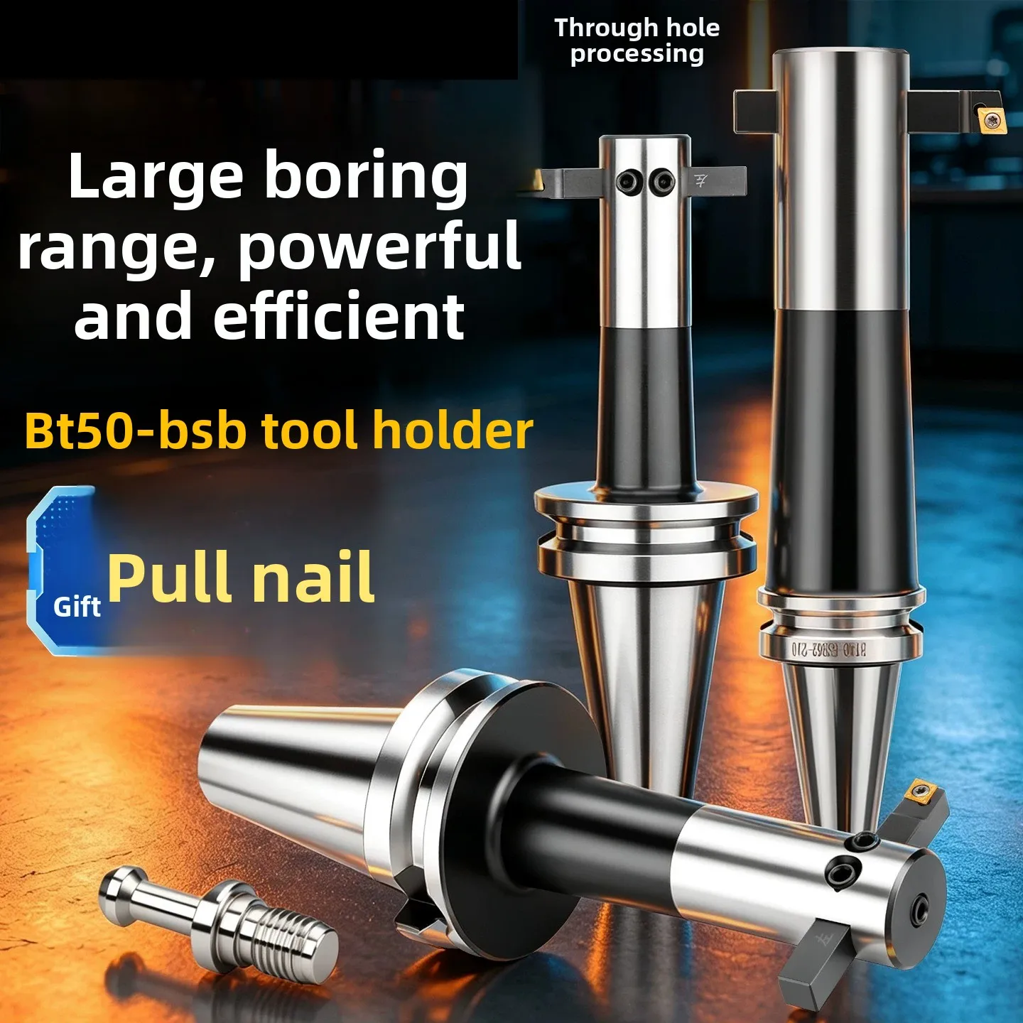 CNC tool rack 90-degree through-boring tool holder milling machine BT50-bsb20/25/32/42/90