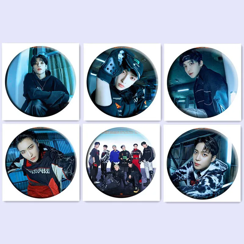 KPOP ATEEZ Song GUERRILLA Member Photo Round Tinplate Badge Brooch Pendant Bag Accessories Fans Gifts