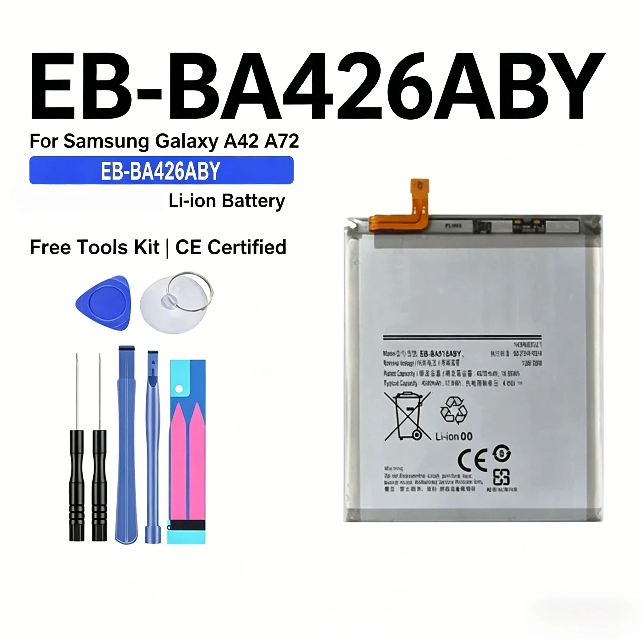 

High Capacity Phone Battery For Samsung Galaxy A Series A53 A51 A71 A72 A70 A60 A50 A42 A41 A40 A33 A21s A13 SM-A705 SM-A5360