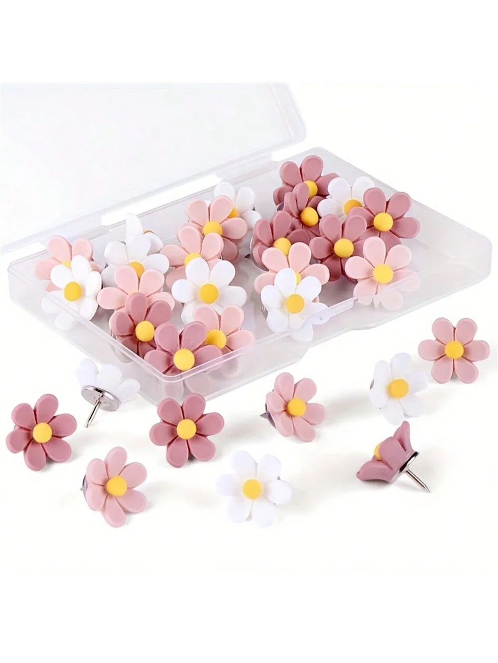 20/30pcs  Thumbtacks, Decorative Corkboard Push Pins For , Office Photos, Hanging Charts, And School Supplies