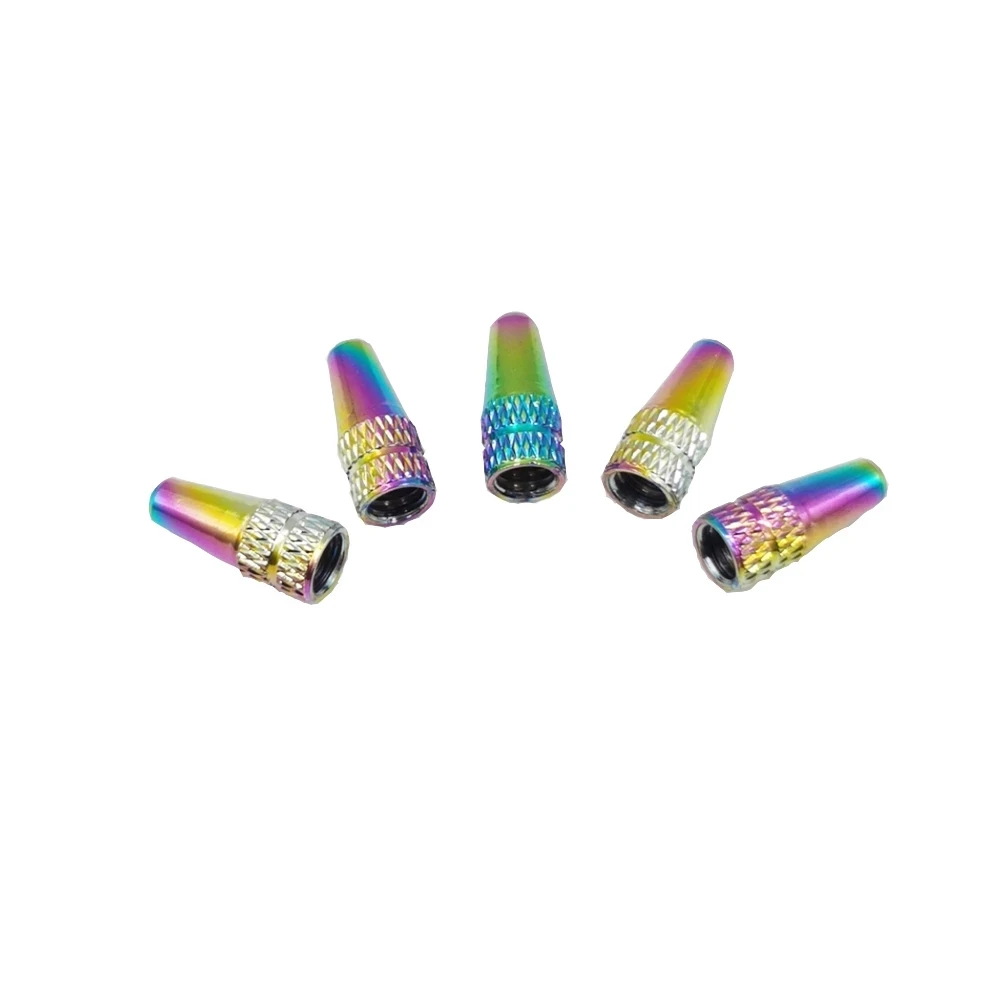 Color Plating 4pcs Road Bike Mountain Bike Aluminium Alloy Valve Cap Presta Valves Tyre Air Caps Cycling Accessories