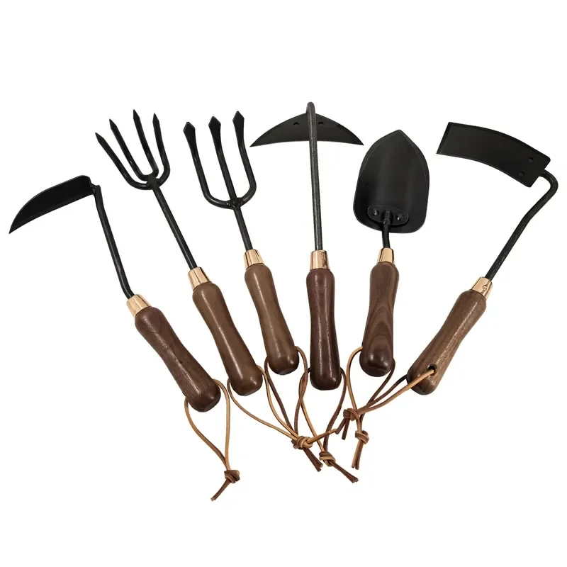 6Pcs Professional Garden Hand Tool Set Small Household Gardening Accessories Kit Wholesale Durable Metal Tools for Planting
