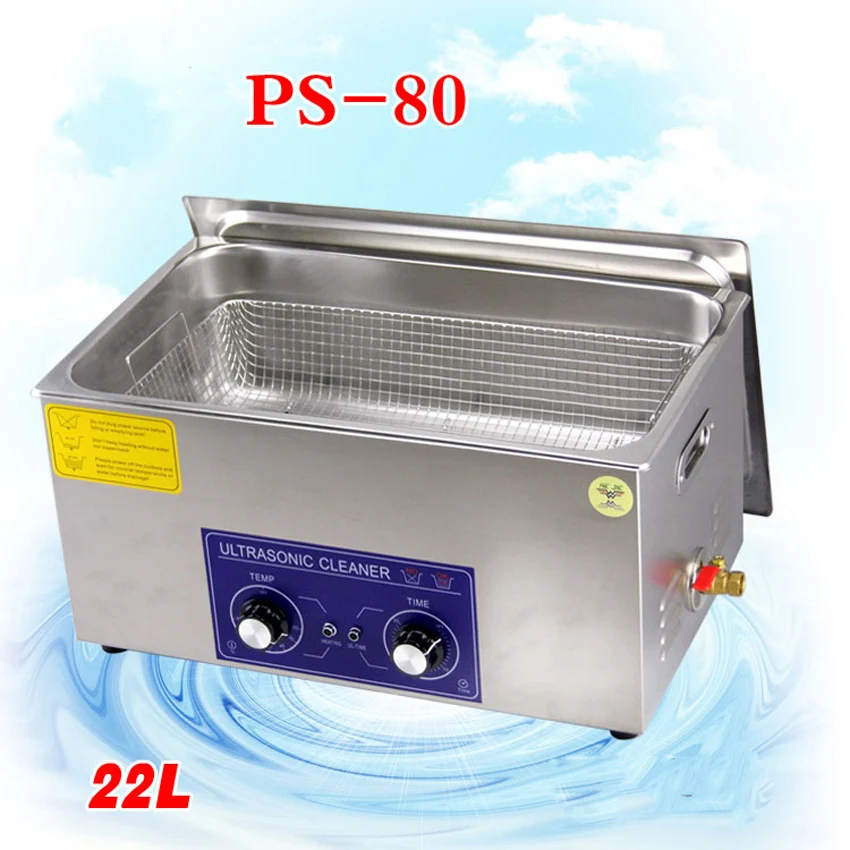 

1PC New globe heater&timer ultrasonic cleaner 22L PS-80 480w AC110/220v the king of the circuit board ,metal parts with basket