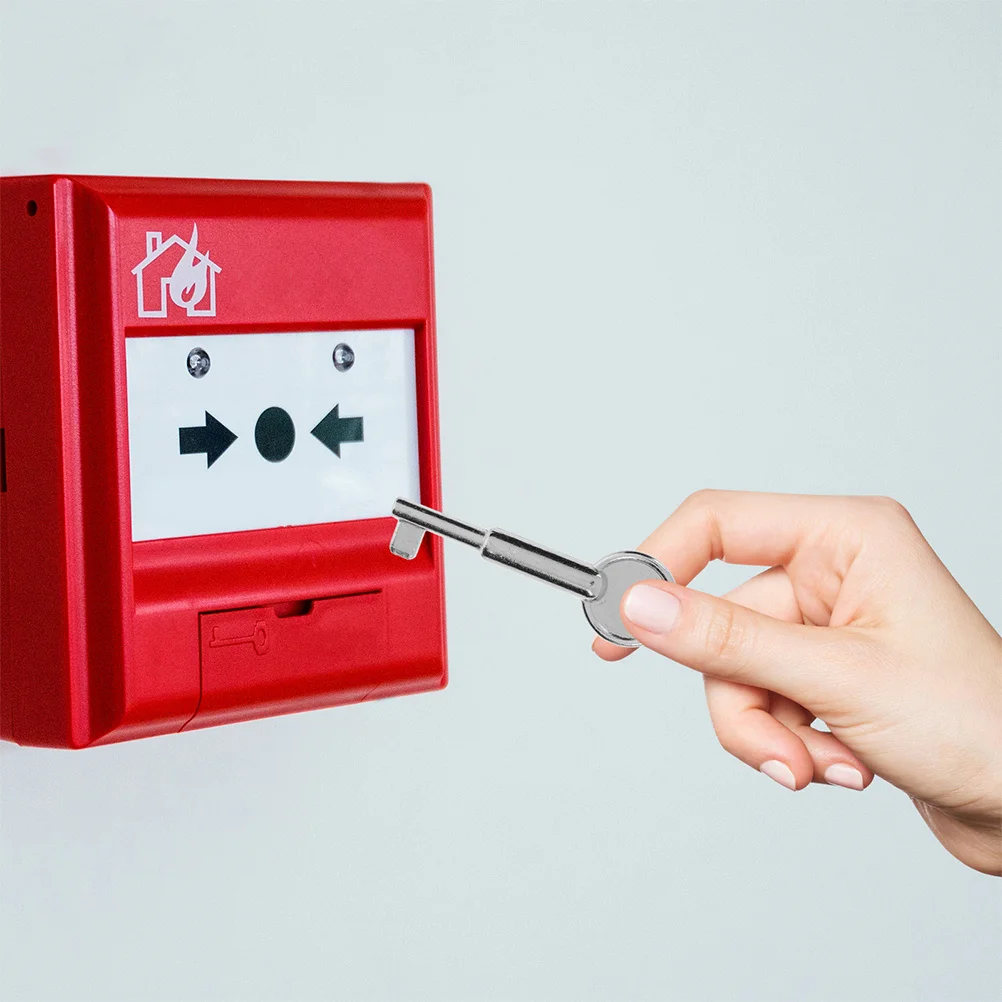 

10Pcs Fire Alarm Reset Key Emergency Button Switch Alloy Sturdy Replacement Key for Home Office Manual Reset Alarm Buttons Keys