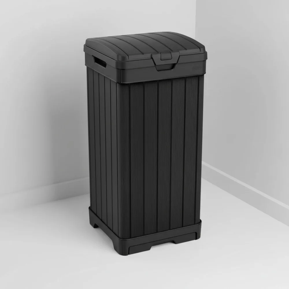 

38 Gallon Outdoor Kitchen Trash Can with Lid & Drip Tray - Weather Resistant, Easy Cleaning for Patio Dining