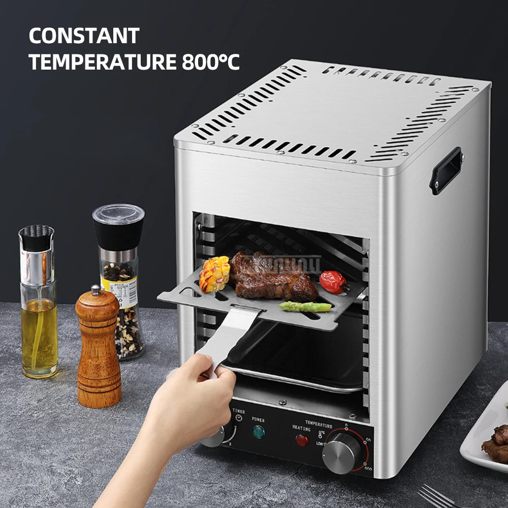 متعددة الوظائف ارتفاع درجة الحرارة Churrasqueira Elétrica دخاني آلة قلي شرائح اللحم شواء