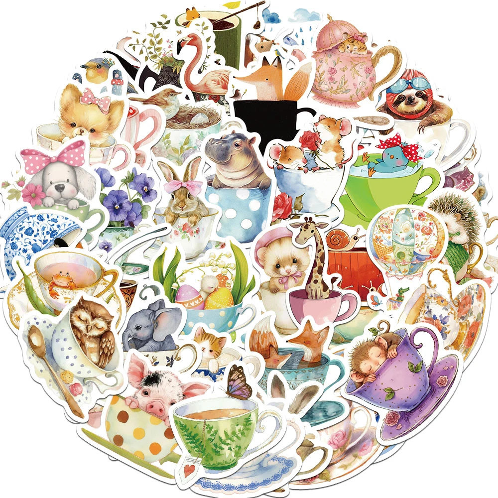 

10/30/50pcs Cute Animals Cartoon Graffiti Stickers Aesthetic DIY Phone Guitar Laptop Notebook Suitcase Waterproof Sticker Toys