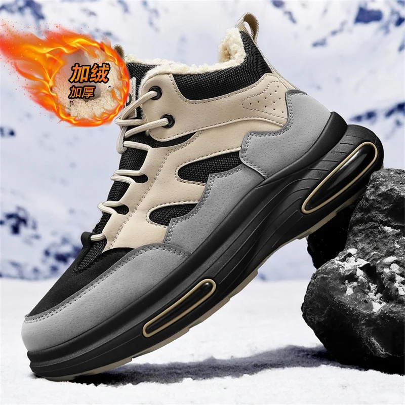 

men boots 2025 New Winter Slippers Warm Men Shoes Waterproof Non-Slip Plush Sneakers Male tenis shoes Boots Men Sneakers Winter
