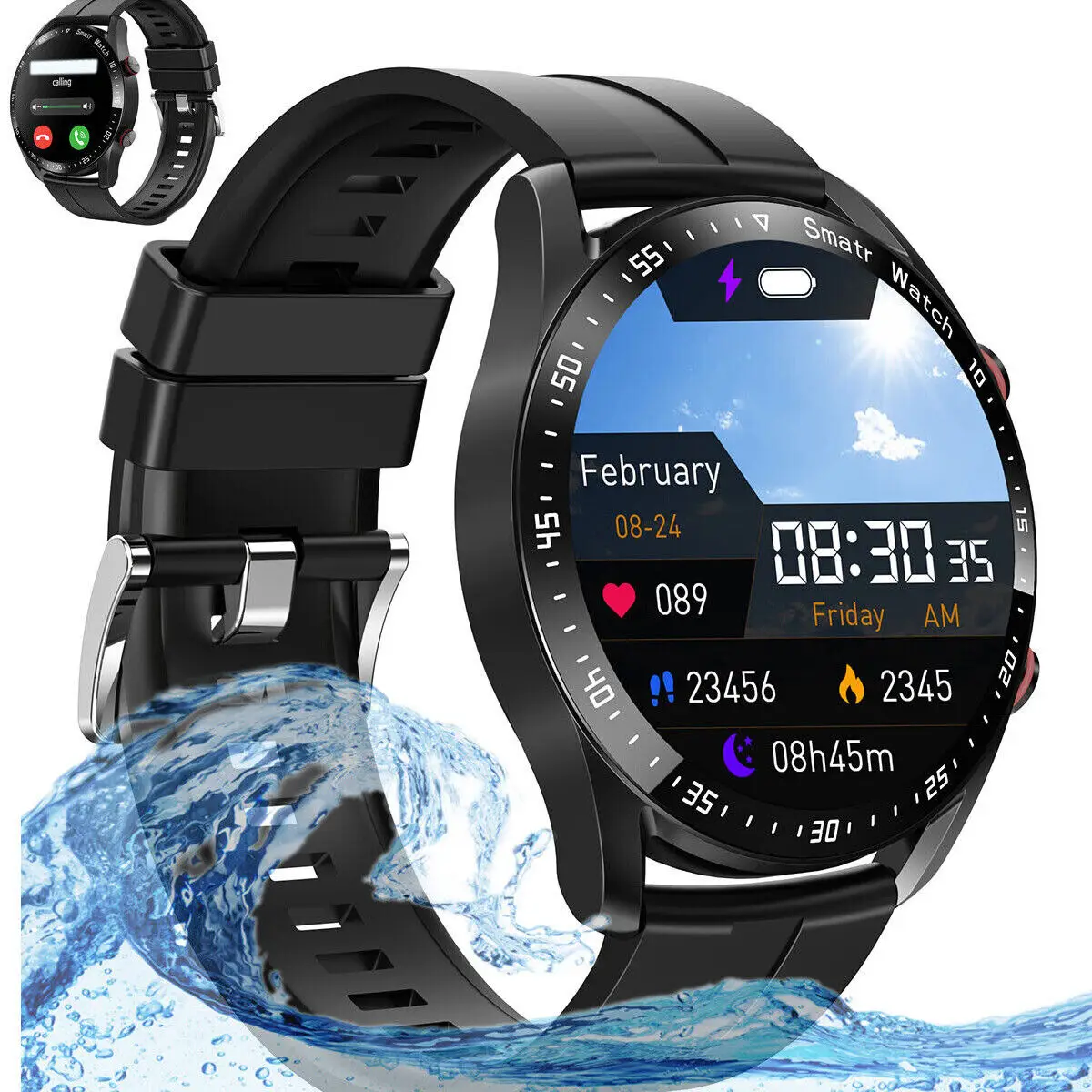 2023 Smart Watch For Men/Women Waterproof Smartwatch Bluetooth