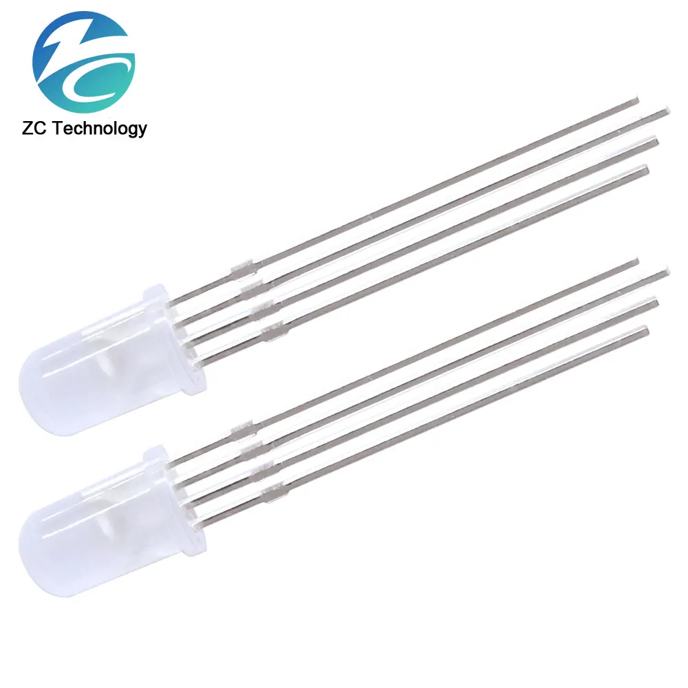 20Pcs Multicolor 4pin 5mm RGB Led Diode Light Lamp Tricolor Round Common Anode LED F5 Light Emitting Diode Red Green Blue