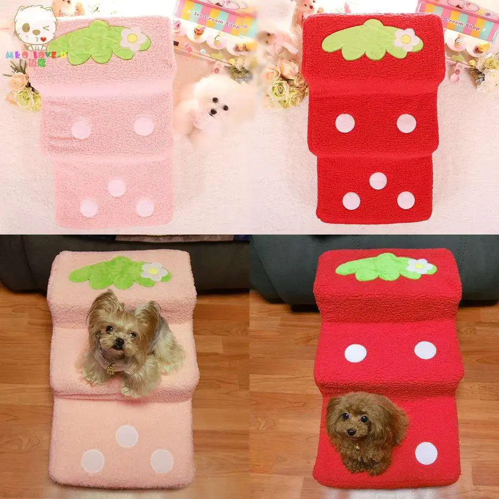厚みのあるバブルベルベットペット階段犬用ステップ取り外し可能洗える小型犬用ストライプ柄ラダーペット用品カジュアル夏屋外用