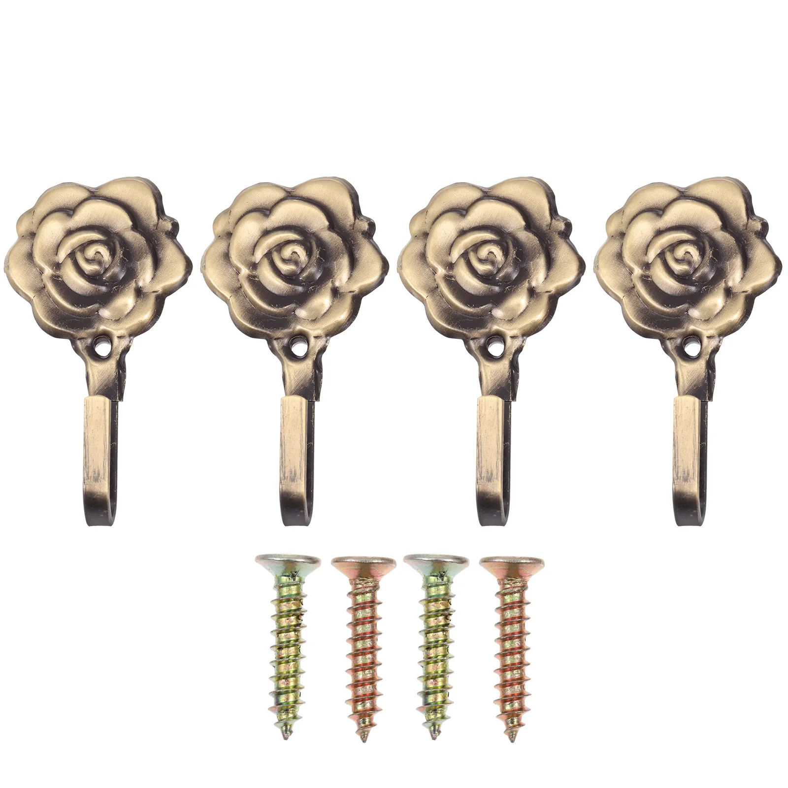 Rose Hook Curtain Holdback Drapery Wall Tieback Decorative Holder Holdbacks Flower Coat Hanger