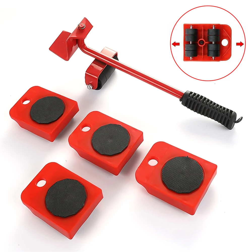 Furniture Mover Tool Set Professional Furniture Accessories Heavy Stuffs Moving Roller With Bar Mover Lifter With Wheel