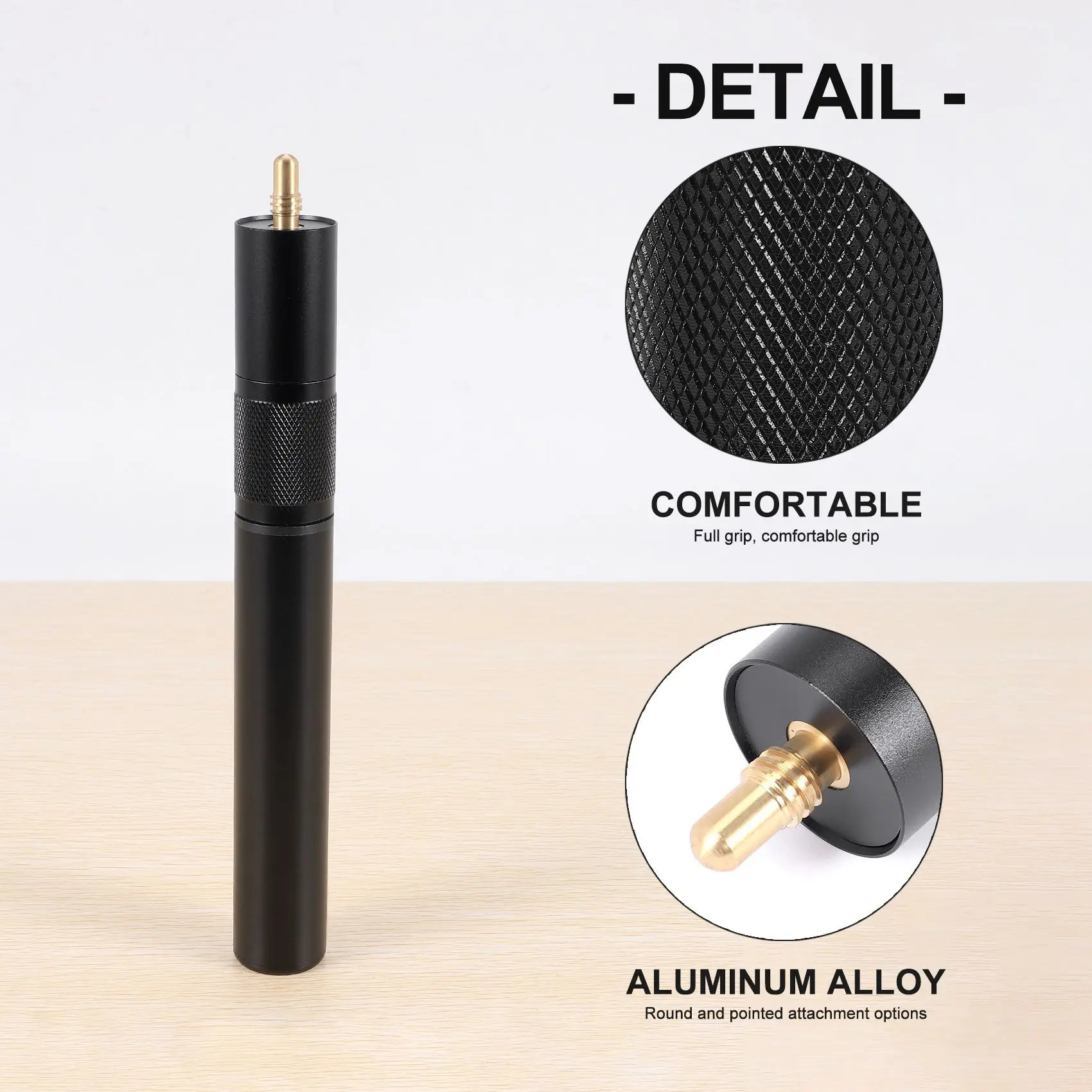 Y67A-9 Inch Aluminum Alloy Billiard Pool Cue Telescopic Adjustable Snooker Cue Extension