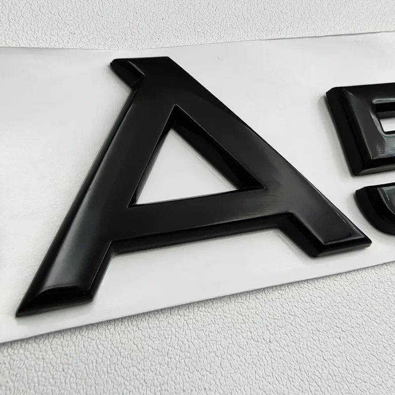 Audi 3D ABS Black Sline A1 A2 A3 A4 A5 A6 A7 A8 Logo Emblem Auto Badge Trunk Decal Sticker Car Fender Sticker Accessories