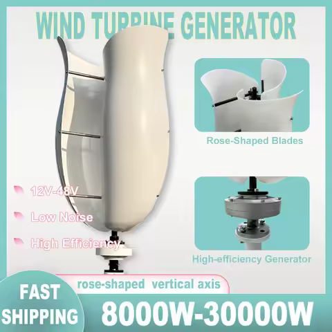 10KW Vertical Axis Wind Turbine Wind Turbine Wind Turbine Power Generation 12V/24V Wind Turbine Green Energy for Home &amp; Off-Grid