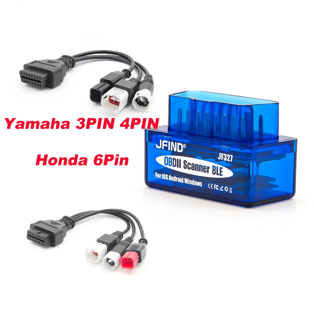 ELM327 Czytnik Kodów Skaner Bluetooth 5.1 Skaner Samochodowy JFIND JF327 Dla Android IOS Sprawdzanie Silnika Motocykl Yamaha Honda