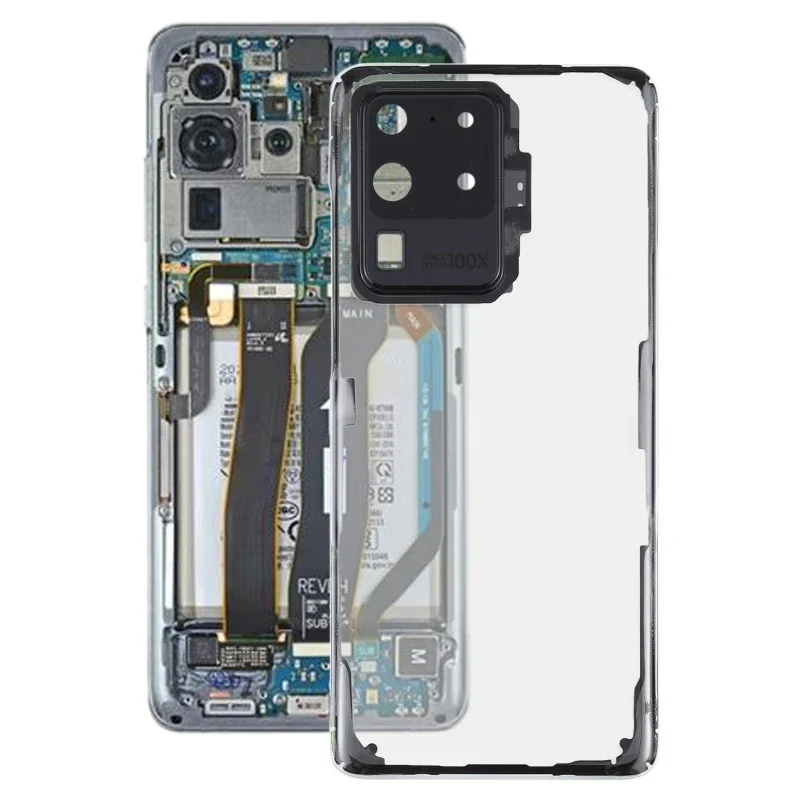 

For Samsung Galaxy S20 ultra SM-G988 SM-G988U SM-G988U1 SM-G9880 SM-G988B/DS SM-G988N/b/w glass transparent battery back cover